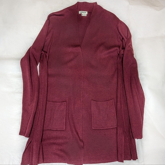 Orvis Sweaters - Beautiful Orvis 'Any Wear' Merino Wool Blend Long Tunic Cardigan